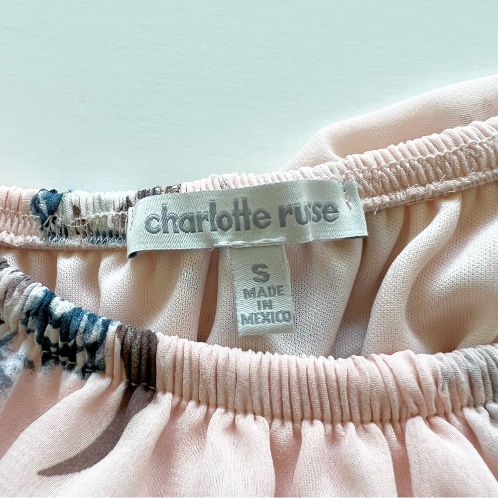 Charlotte Russe Pink Floral Longhorn Skull Midi Dress, Small - Picture 8 of 10